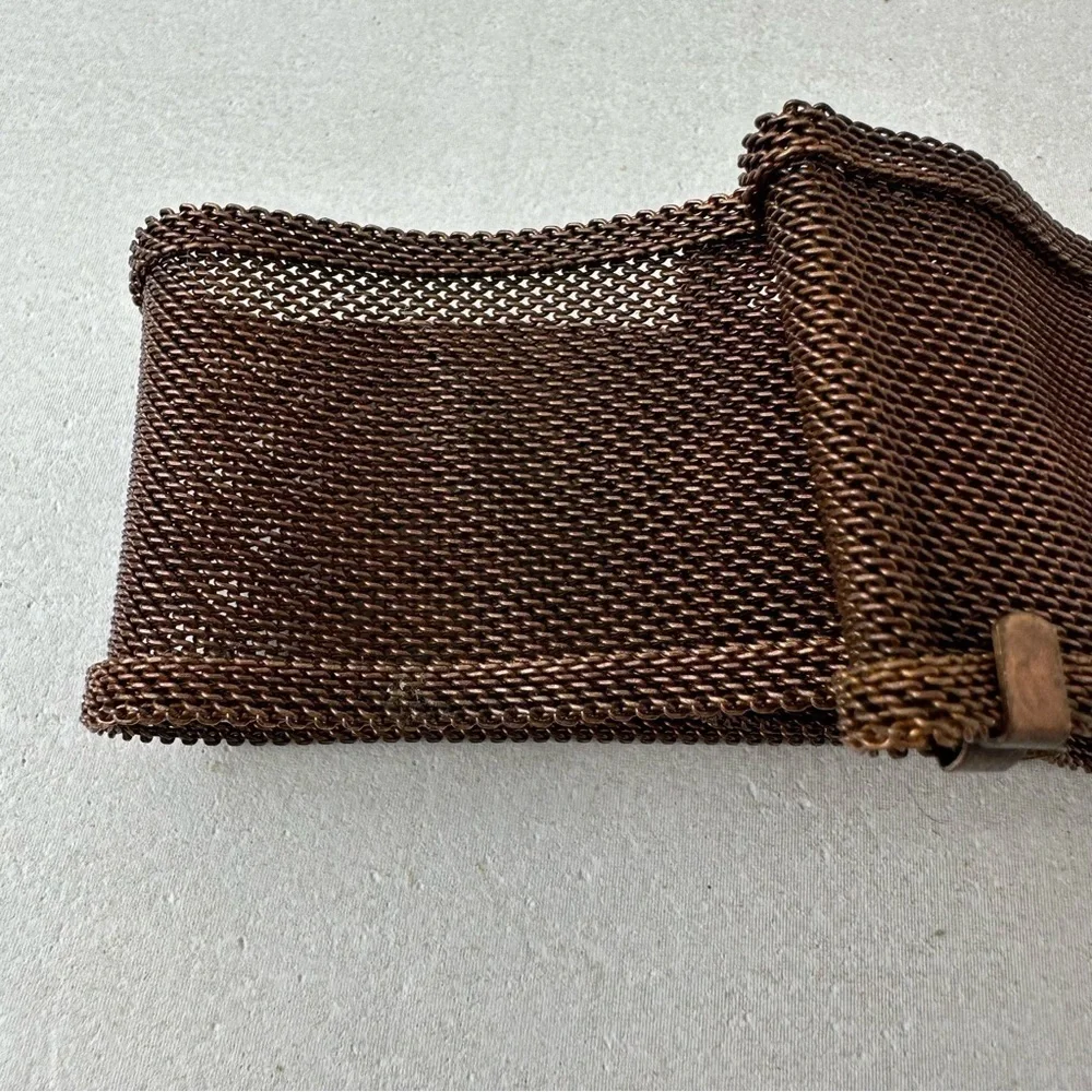 Belt Cooper Tone Metal Mesh Steampunk Grommet Belt  36 unisex grunge costume